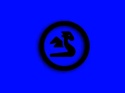 Mystic Circle Dragon blue branding dragon graphic design icon logo minimalist