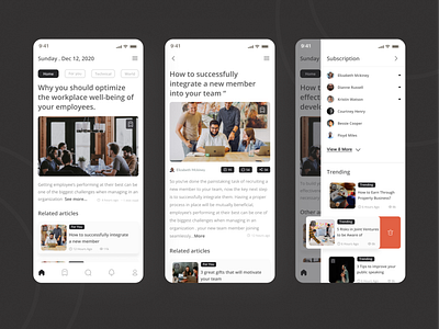 Article Portal Mobile App app app ui appui article app article portal app blog app design dribbble shot mobile app newest shot news app news portal app news site popular design press release app trendy ui ui uiux ux ux design