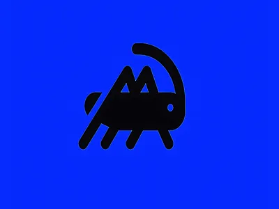 Minimalist Grasshopper Icon animal logo branding creative logo grasshopper insect logo modern logo