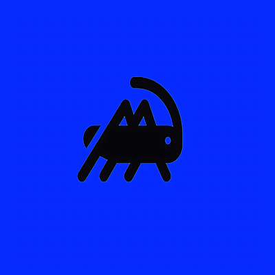 Minimalist Grasshopper Icon animal logo branding creative logo grasshopper insect logo modern logo
