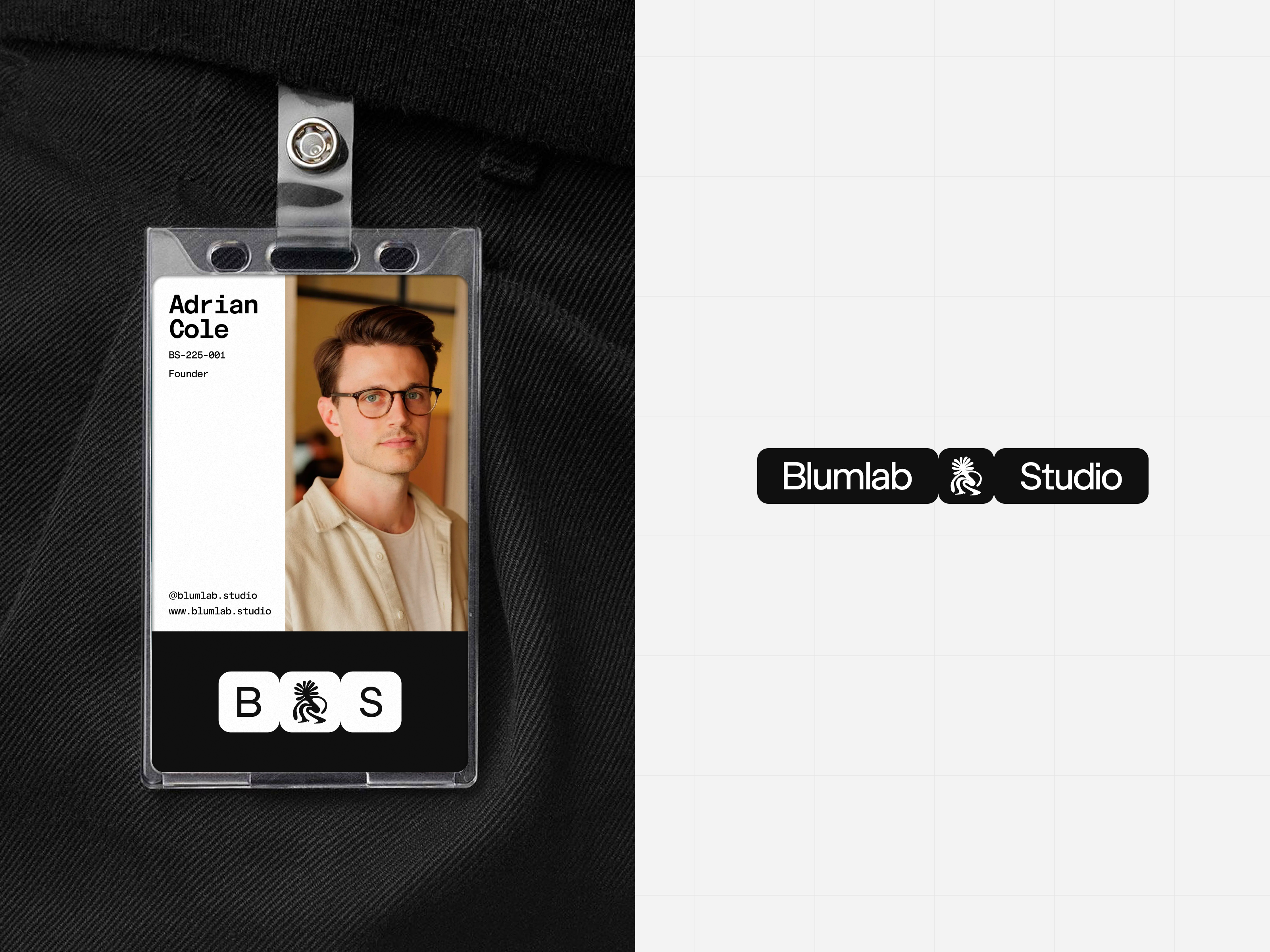 Visual Identity System: Logo + ID Card abstract logo brand identity branding corporate branding creative logo employee id id badge id card logo logotype minimal logo visual identity