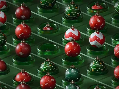 3D Christmas Animation 3d 3d art balls blender branding design green holiday illustration isometric art mograph motion graphics pattern