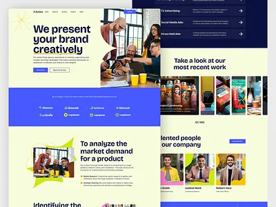 Creative Advertising Agency Landing Page add agency agency branding business colorful design creative design design homepage landing page minimal modern design ui ui design uiux web