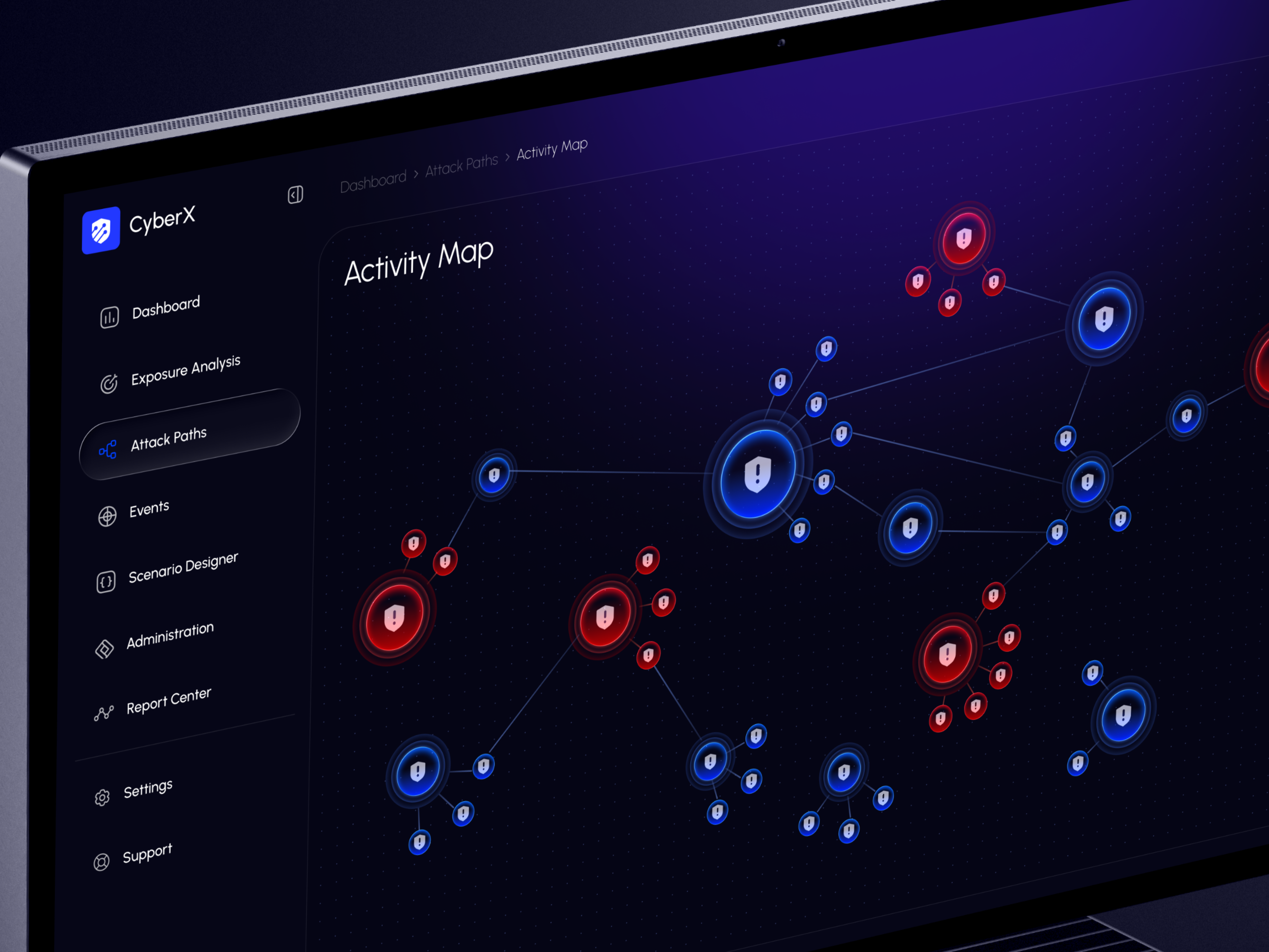 Cyber Dashboard - Activity Map UI/UX Design by AmazingUI b2b dashboard cyber cyber dashboard cyber security cybersecurity dashboard dashboard graph data data ui data visualization network product design saas saas app saas dashboard software startup startup dashboard ui web app