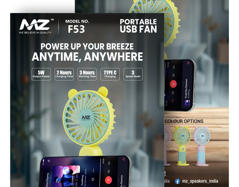 Portable USB Fan | Social Media Design advertising branding creative poster graphic design marketing modern poster poster design