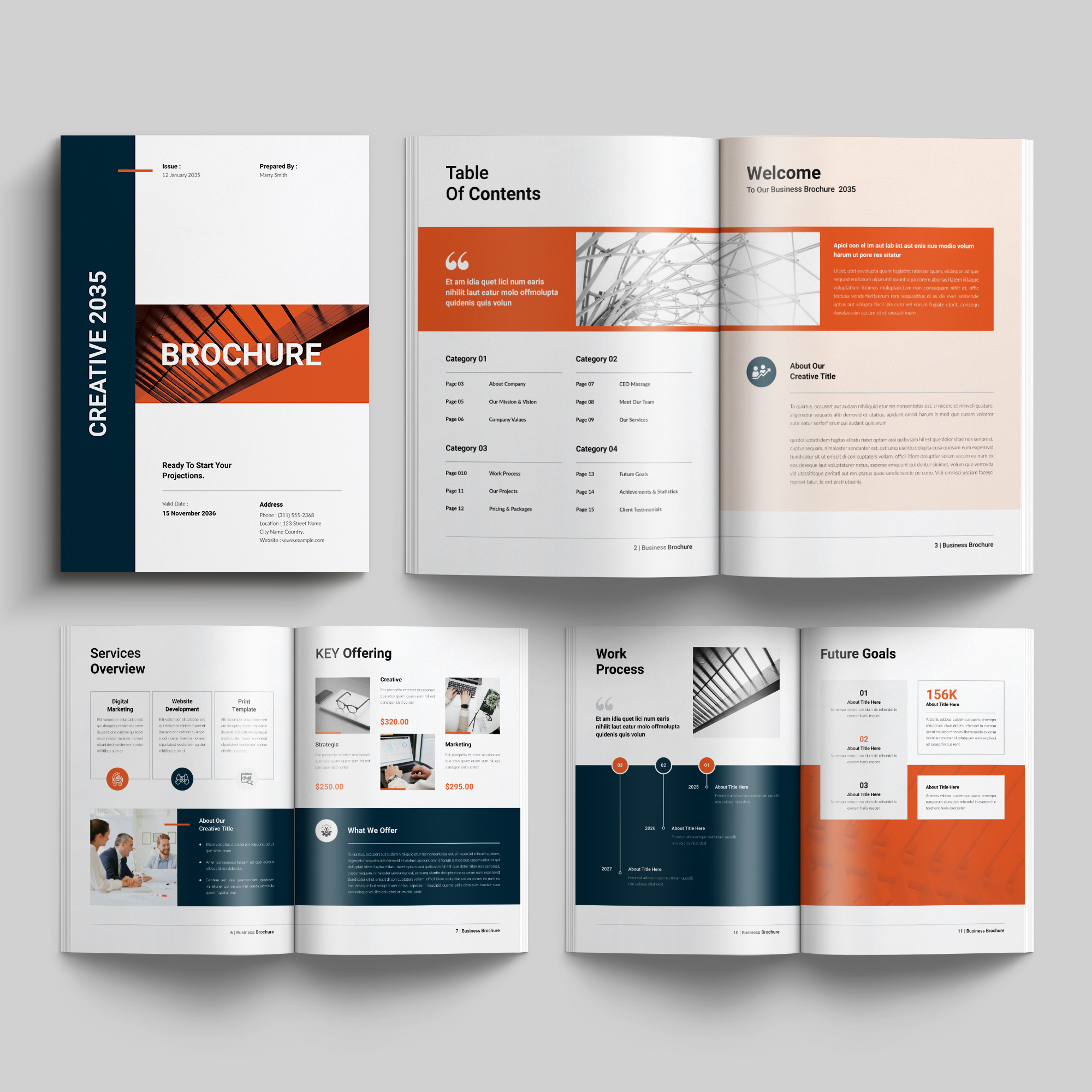 Business Brochure Template 3d agency animation app architecture branding brochure business business brochure corporate design graphic design illustration logo minimal motion graphics print ui