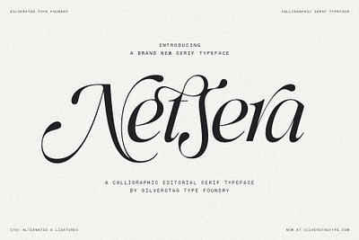 SLTF Netsera - Calligraphic Serif Typeface font font pak glyphs ligature font ligatures serif font serif typeface type typeface