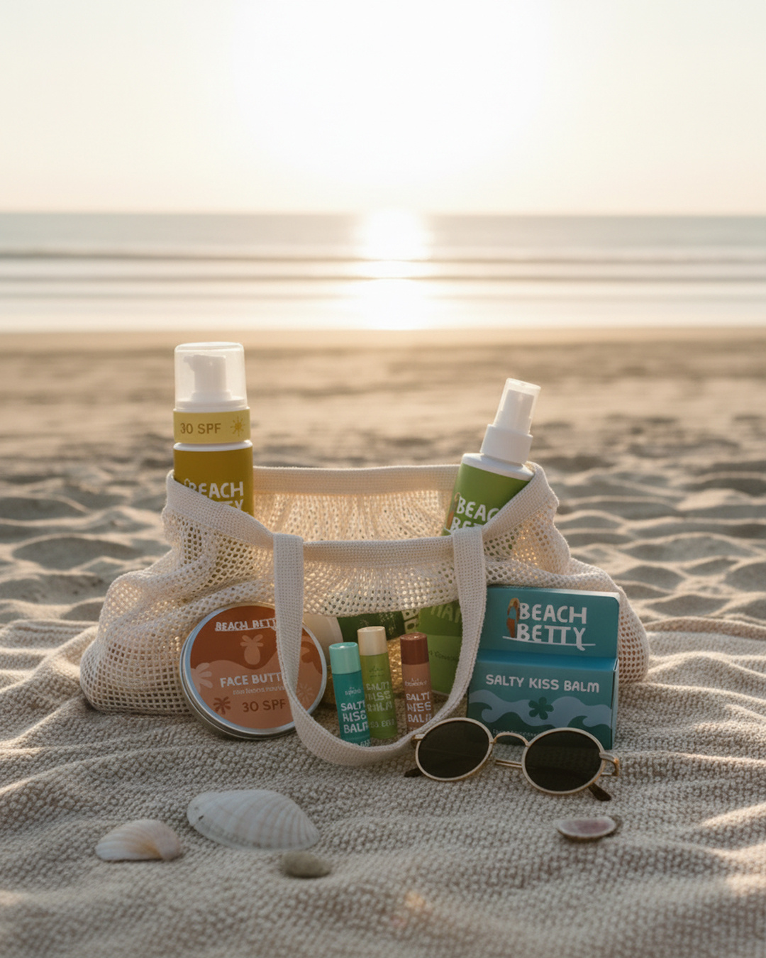 Beach Betty: Brand Identity beach brand design branding graphic design influencer landing page layout design lifestyle logo design packaging self care skincare sku social media sunscreen surfing wave website wellness women