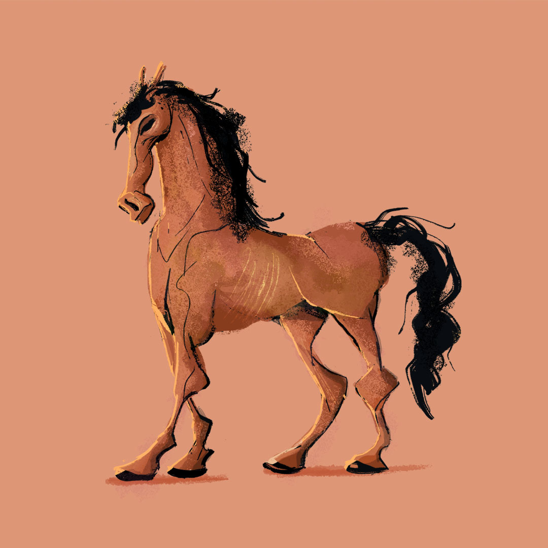 Horse #2 animal cartoon character horse