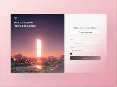 Web Login 3d adobe ai art ai gen art bold chatgpt door enter figma framer login midjourney minimal new world onboarding portal signup ui design web design