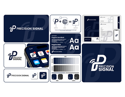 Logo And Brand Identity adobe illustrator app icon design blue logo design brand identity branding card design color pallet corporate identity letterhead design logo logo branding logo design logo icon logo mark minimal logo p logo stationery stationery design typhography wifi logo