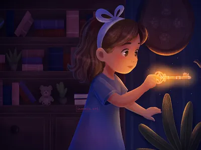 Unlock the story book illustration cartoon cartoon style character design children book children illustration childrens book design digital art illustration illustration design kidlit picture book storybook illustration