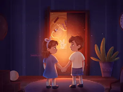 Another magical illustration from the series I created book illustration cartoon cartoon style character design children book children illustration childrens book digital art illustration illustration design kidlit picture book storybook storybook illustration