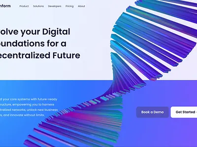 Chainform - Made in Spline 3d animation art bitcoin blender blockchain chain cinema4d crypto dna eth framer glass motion design ocean solana spline web design web3 webflow