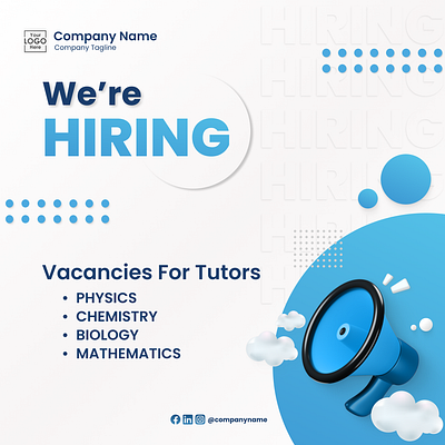 Hiring Poster Templates design figma graphic design modern posters