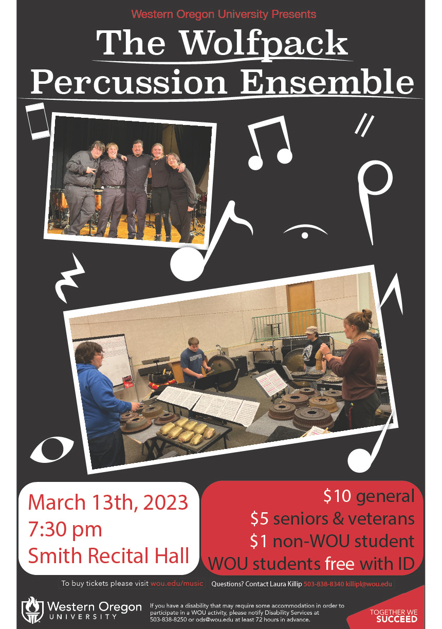 Percussion Ensemble 2023 graphic design photography typography