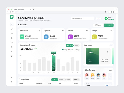 Finance Dashboard dashboard dashboard design finance fintech modern dashboard product design ui webapp