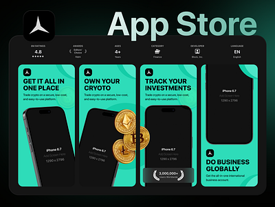App Store Screenshots - Premium - Finance andrioddesign app store app store screenshorts apple apps aso finance google play ios marketing minimal mobile ui play store product design screenshot ui deisgn uiux