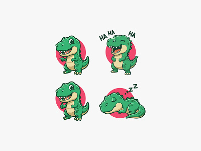 T-Rex Logo animal logo animals branding branding design cute animal design dino dino logo dinosaur dinosaur logo graphic design illustration logo logo design t rex t rex logo ui ux vector