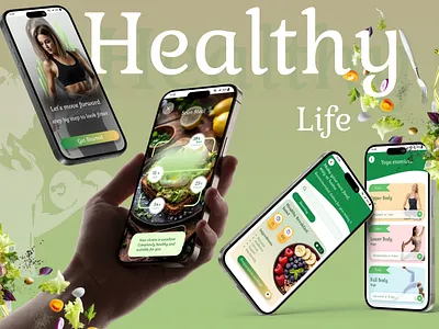 Healthy Life (Mobile application) design figma healthy life mobile app ui ux web design