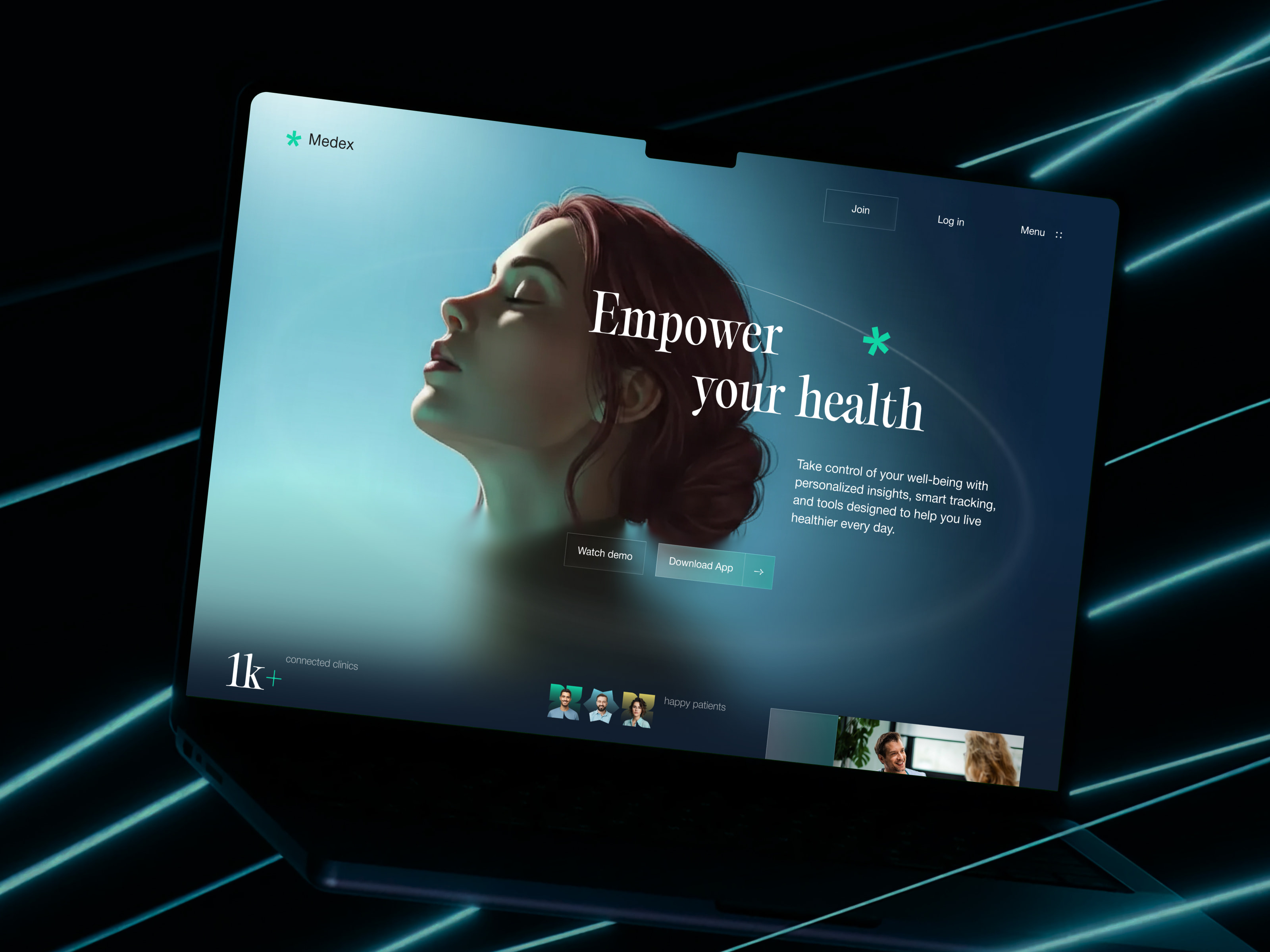 Medex - Healthcare Landing page design healhtcare landing page ui ux website