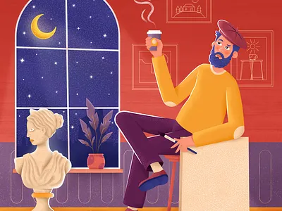 The Contemporary Artist artist artwork character digitalart illustration painter