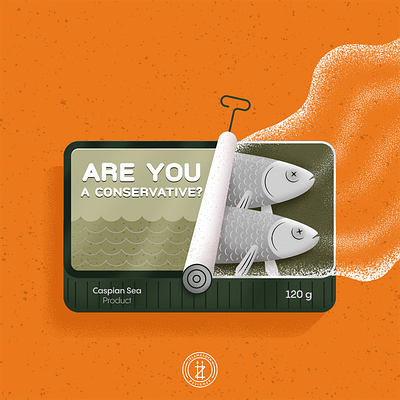 “Are you a conservative?” art conservative digitalart fish fishcan painting seafood
