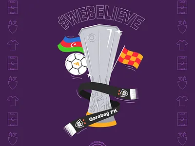 "Come on Qarabag FK" The illustration was illustrated last year azerbaijaniteam europa europeanleauge football qarabag uefa