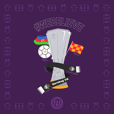 "Come on Qarabag FK" The illustration was illustrated last year azerbaijaniteam europa europeanleauge football qarabag uefa