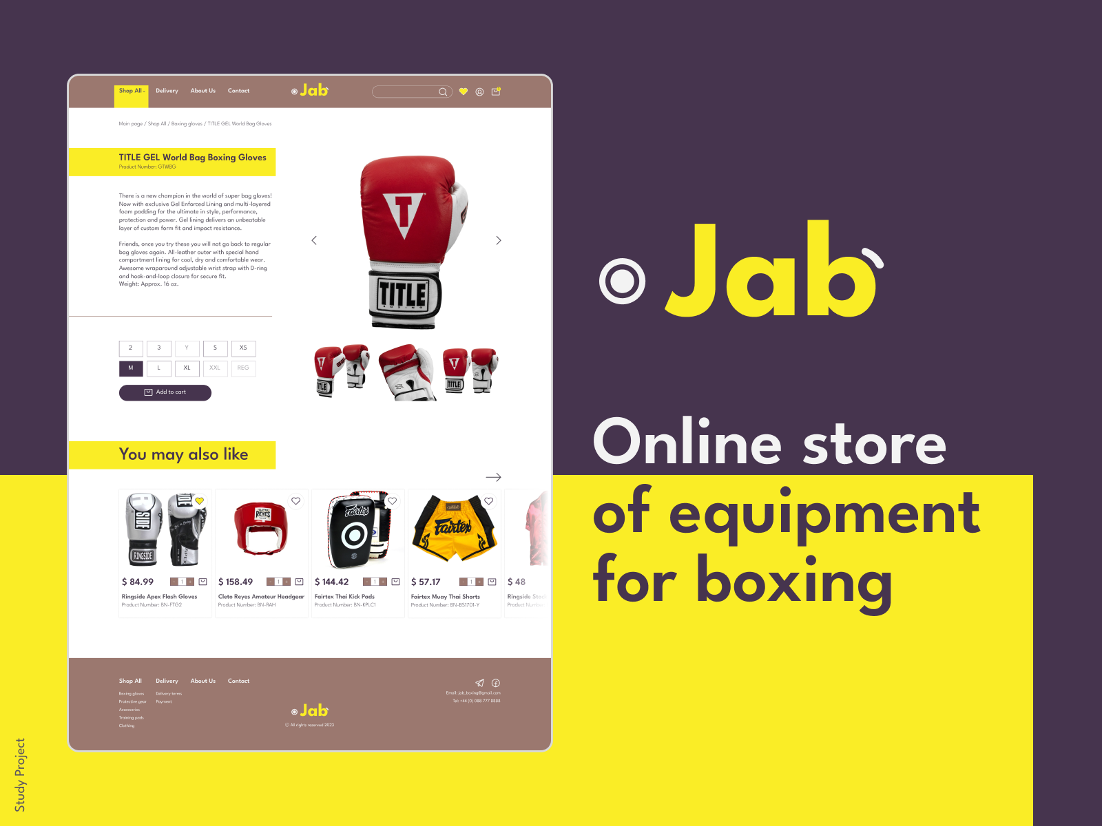 Boxing equipment online store concept by Anna Kuchuk on Dribbble
