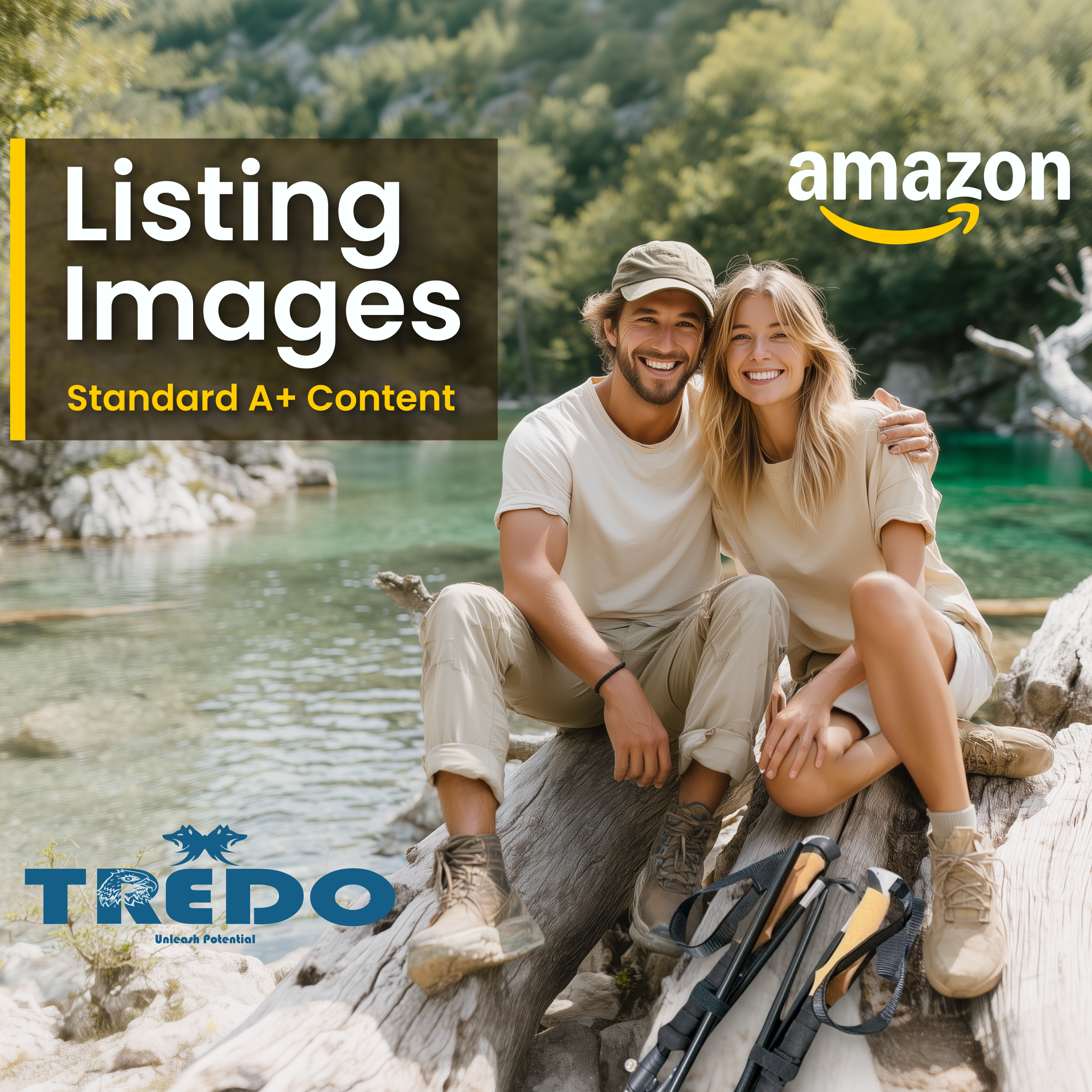 Amazon A+ Content | Listing Images | Trekking poles a content amazon amazon design amazon listing amazon seller branding commercial design e commerce design ebay graphic design hiking infographic listing design listing images social media design travel trekking