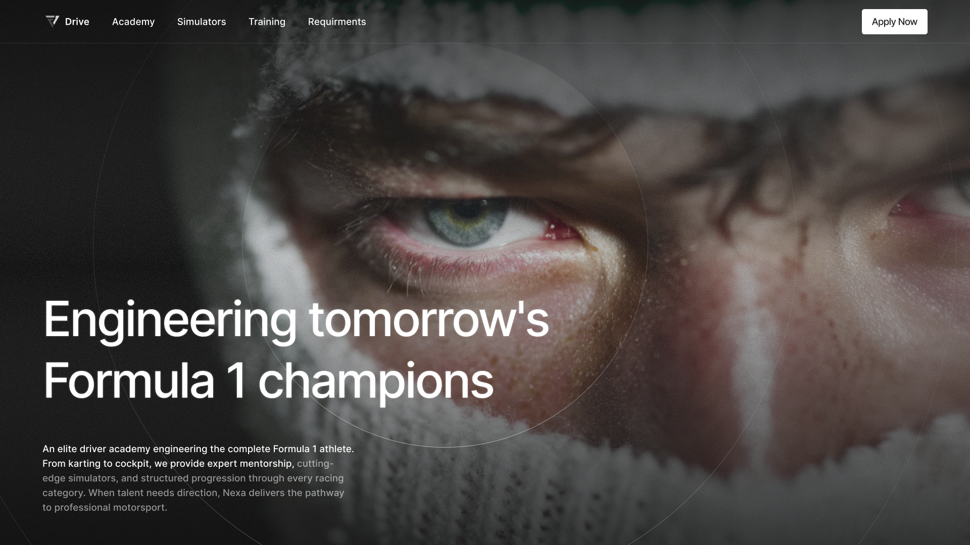 Hero Section Design F1 hero landing page web