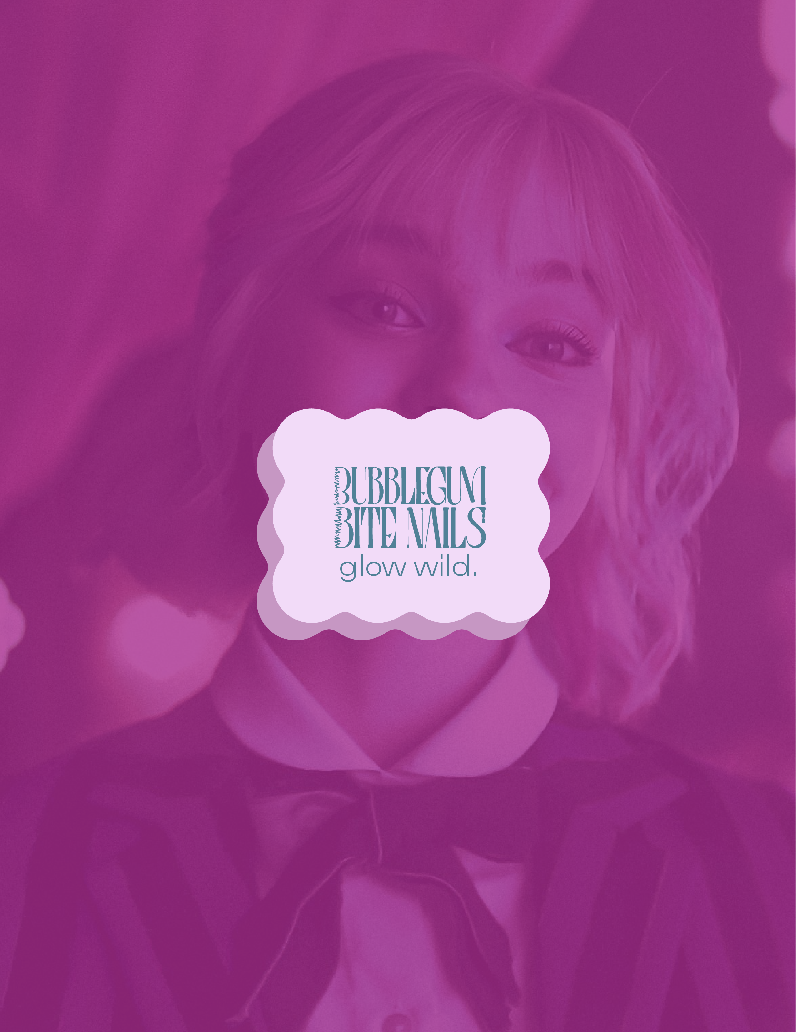 Bubblegum Bite Nails | Enid x Nail Polish Collection branding design graphic design illustration logo