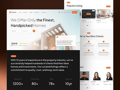 Synera Property Website landingpage property real estate ui ui design web webdesign website