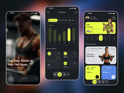Habit & Fitness Tracker App activity tracker app app design fitness fitness app fitnesstrackerapp habit habittracker health app ios mobile mobile app design productdesign uxuidesign
