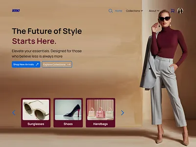 E-commerce landing page cart design clean ui ecommerce fashion landing page minimal design product design style tranding ui uiux ux web design website