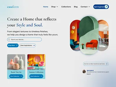 Home decor website design branding cart design clean ui design home home decor illustration landing page minimal design ui ui design uiux ux web design website