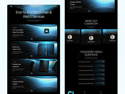 Web3 Services Page — End-to-End Blockchain Solutions agency agency design design figma figma design page page design services services page ui uiux ux uxui web design