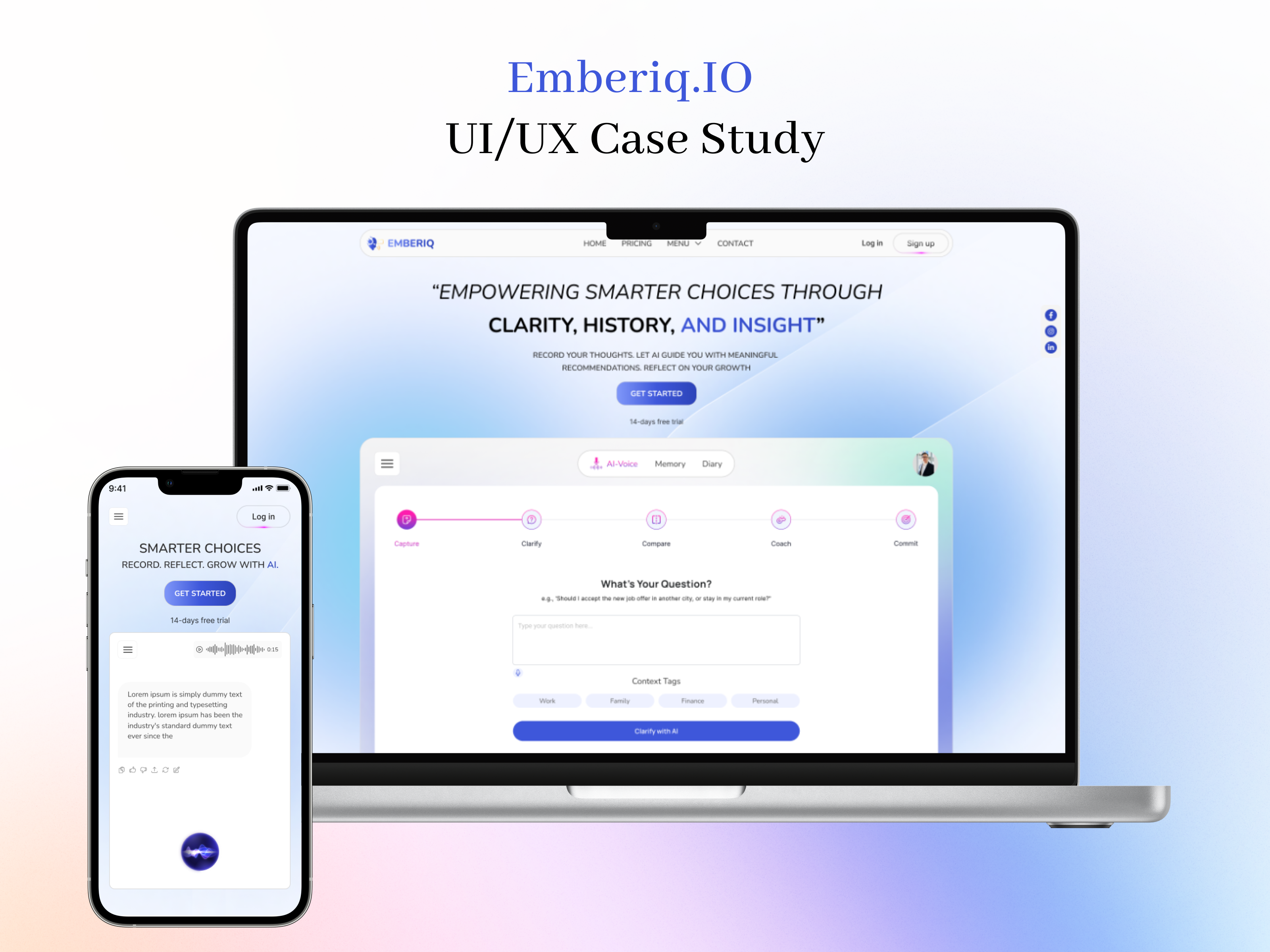 Case Study: AI-Driven Mental Wellness Platform ai app ai landing app and website ai ui ui designer uiux ux design uxshakil
