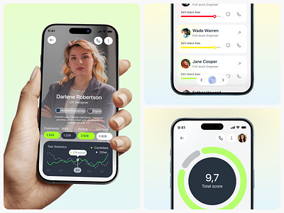 HR & Talent Recruitment App Concept app design app ui kit candidate profile clean ui dashboard design hiring platform hiring system hiring ui hr app hr dashboard job platform minimal app mobile interface mobile ui modern ui profile analytics recruitment app talent management ui concept ux design