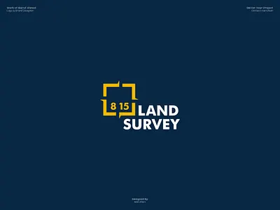 815 Land Survey Logo design. adobe illustrator brand identity brand logo branding guidelines branding mockup custom logo dribbble logo design logo design branding logo designer logo presentation logomark logos logotype mark marufiam modern logo symbol visual identity