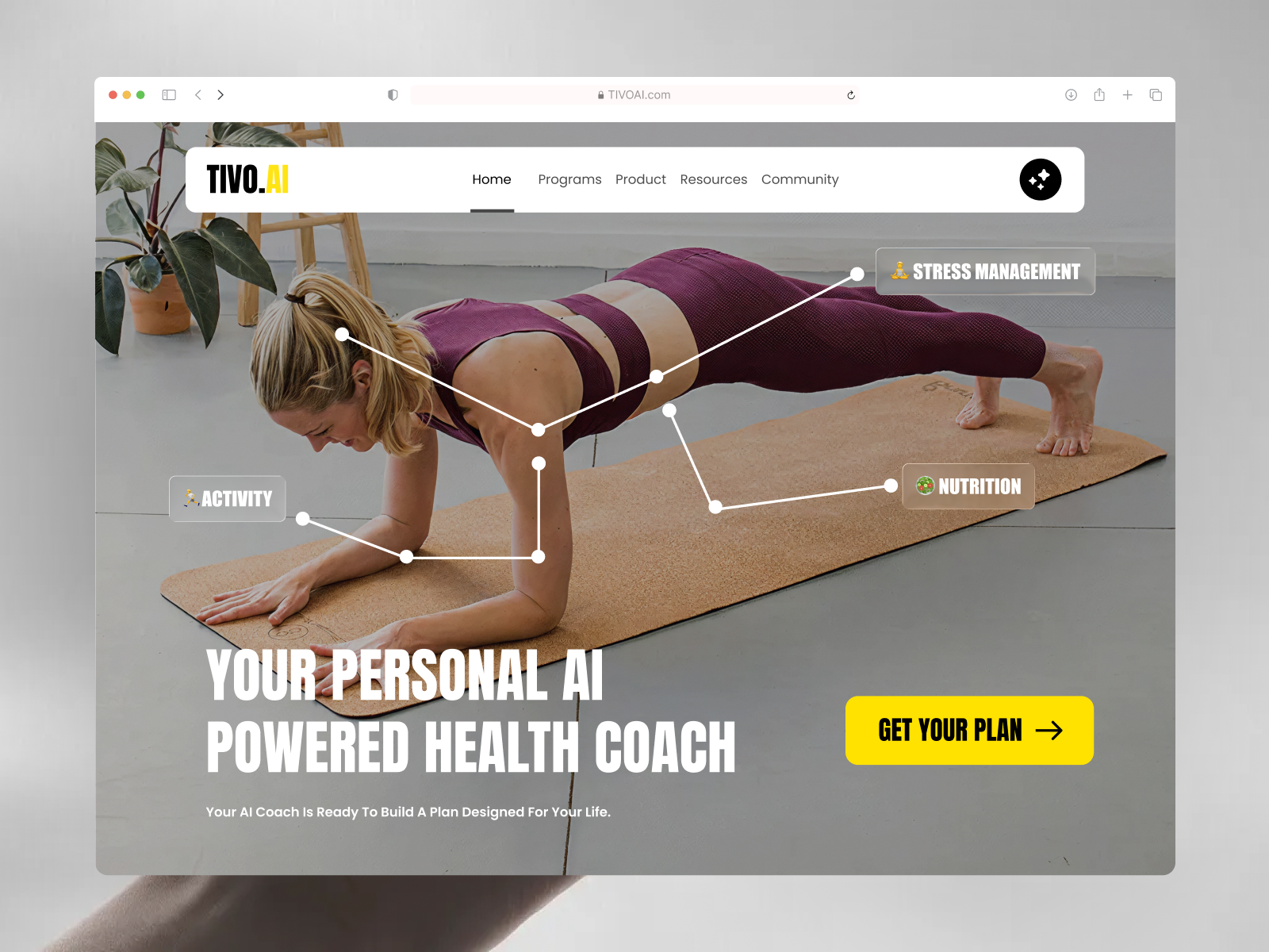 Personal AI Health Coach Web Design ai health ai health coach health coach landing page landingpage personal ai personal ai health coach web design webdesign website website design