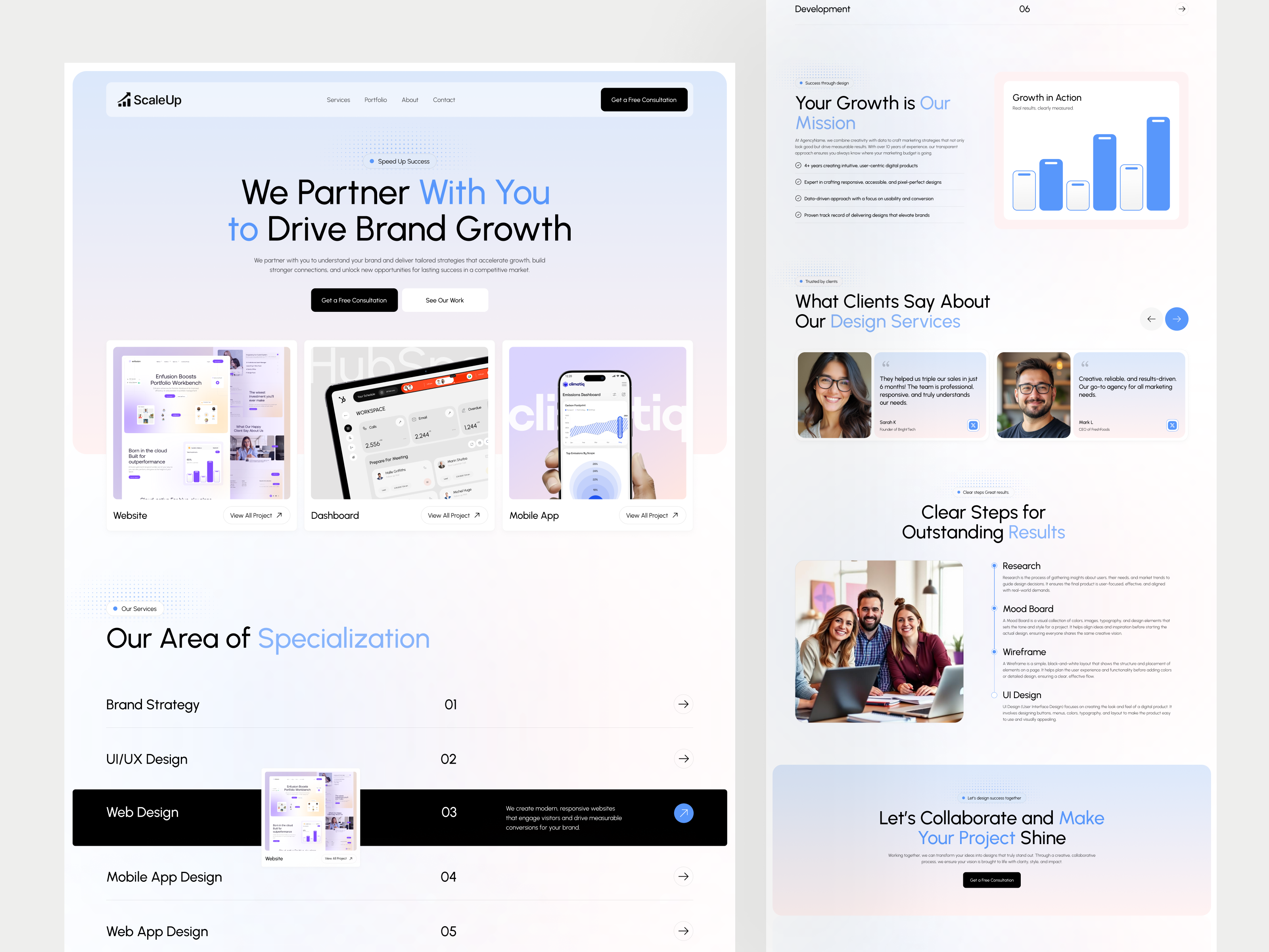 Example of Saa S Landing Page Design