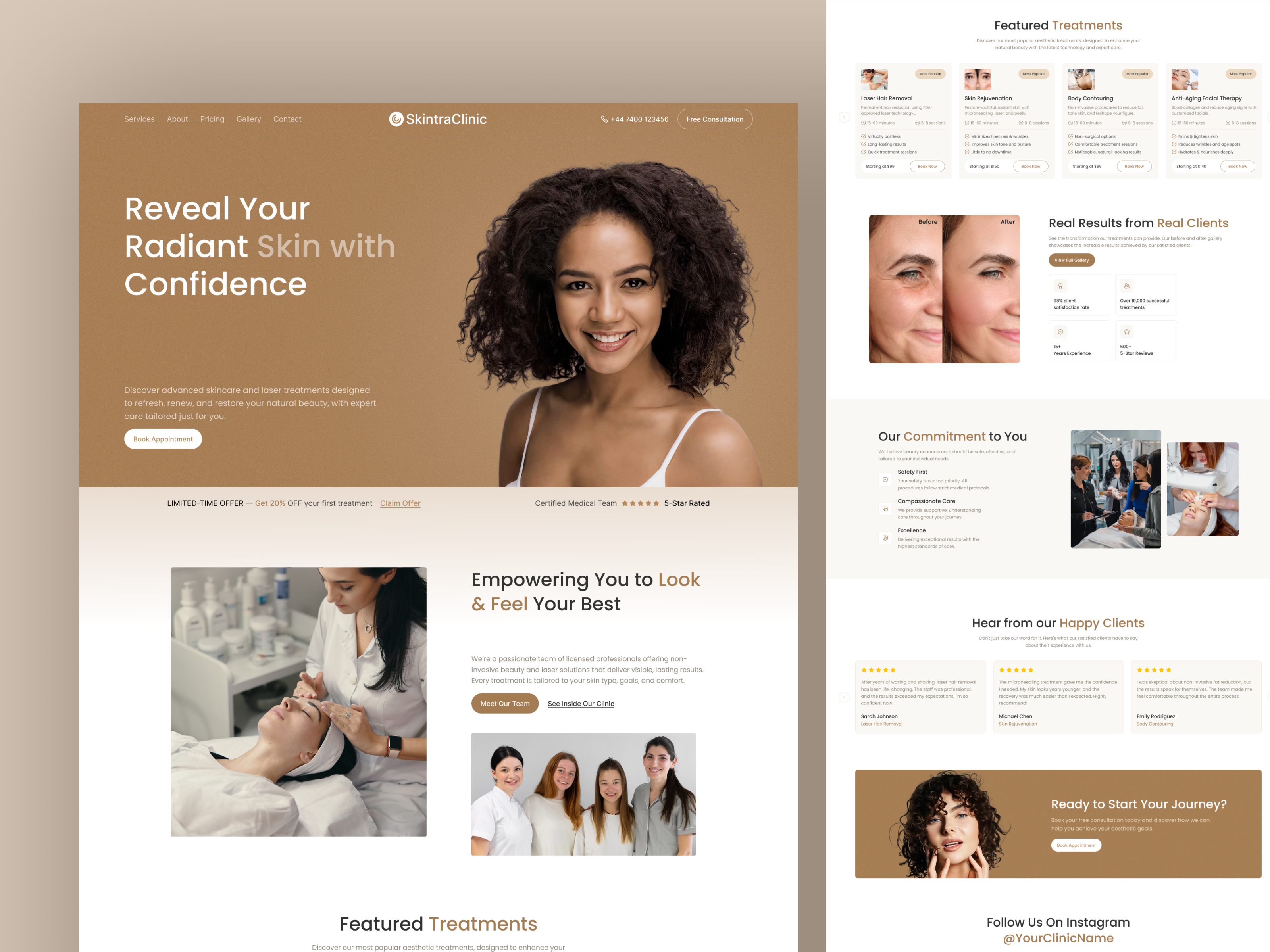 Example of Skin Clinic & Treatment Website