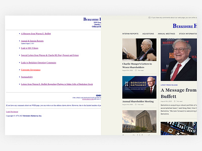 From The Web #16 buffett company finance firm headquarters hero investment money redesign stock ui web