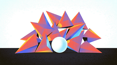 The Guardian: A Security Metaphor | Geometric Vector Series abstract artdirection concept geometric heroimage illustration lowpoly minimalist protection security storytelling tech vector webdesign