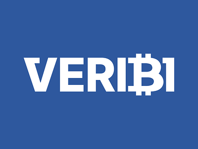 Veribi Logotype bitcoin blue branding cid crypto logo logotype