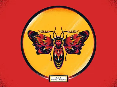Inktober Day 25 - INFERNO animal butterfly challenge character character design collection grain illustration inktober insect summer