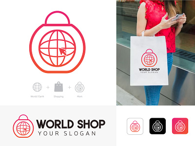 Shopping Logo | E-Commerce Logo | Online Shopping Logo | bag logo click logo e commerce logo e commerce logo networking logo online shopping logo online shopping logo design product logo shop logo shopping shopping logo shopping logo desgin world logo