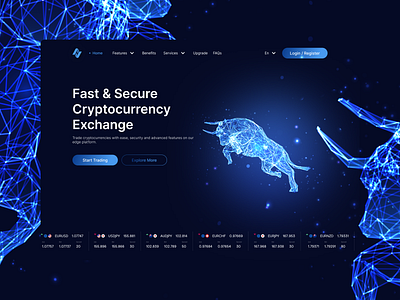 Crypto Currency Exchange concept crypto darkmode design forex ui ux